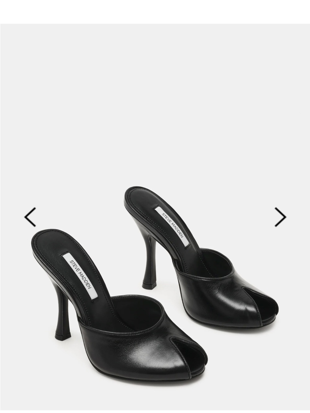 Steve Madden The JULES BLACK LEATHER mule 6.5 Heels